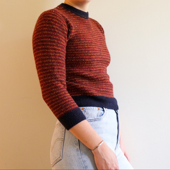 Vintage Sweaters - Cropped Alpaca-Fur Sweater